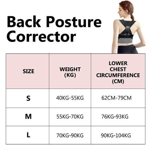 wokdsbl Posture Corrector Women & Men,Comfortable Elastic Adjustable Back Support Belt, Neck, Shoulder & Back Brace Posture Corrector, Prevent Hunchback, Improve Posture (L)