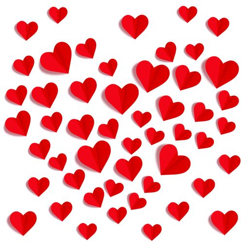 120 Pcs 3D Heart Wall Stickers Valentines Day Wall Decorations Waterproof Red Heart Wall Decals Love Heart PVC Wall Stickers Decal for Wedding Anniversary Party Bedroom Home School Office Decor
