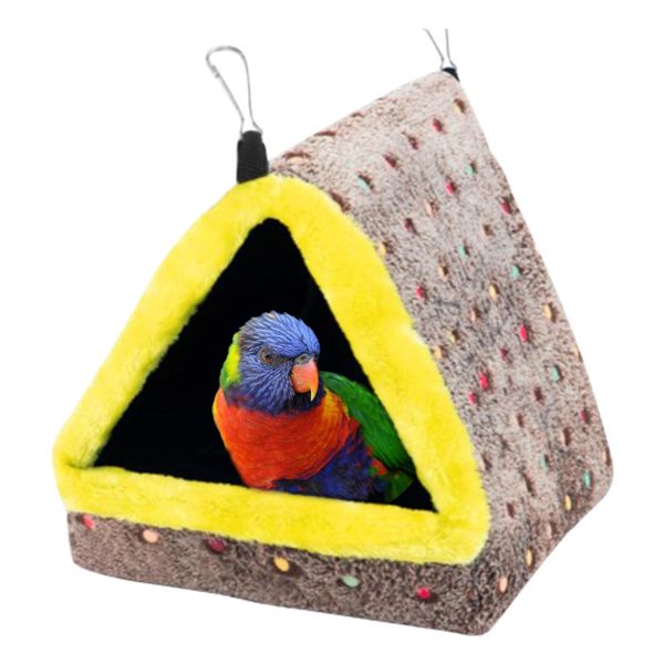 Parrot House Soft Plush Hammock Hang On Cage Tent For Birds Pets Winter Warm Bed