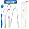 4 Pack Tongue Scraper Travel Case for Tongue Cleaner, Toothbrush, Toothpaste