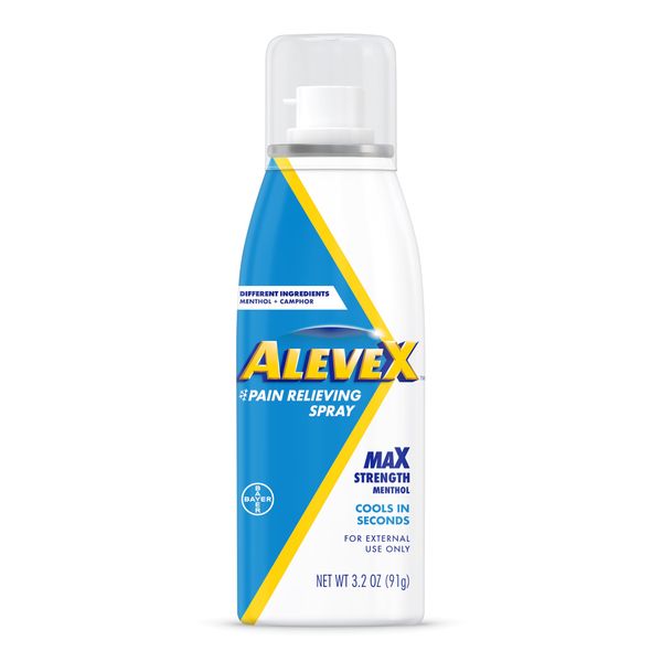 AleveX Pain Relieving Spray, Fast Acting & Fast Drying for Targeted Pain Relief, 3.2 oz Spray