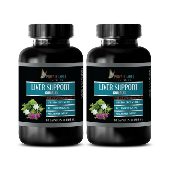 super liver cleanse - LIVER SUPPORT COMPLEX - detox pills natural - 2 Bottles