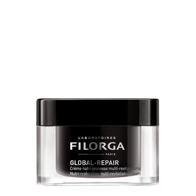 Filorga Global-Repair Anti Aging Daily Face Cream, Moisturizing Ceramides and Vitamins Reduce Deep Wrinkles and Boost Skin Firmness for Complexion Hydration Day or Night, 1.69 fl. oz.