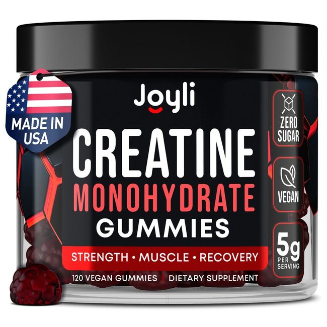 Creatine Monohydrate 5g Gummies with Vitamin B12 & Bacopa Monnieri - 120 Gummies