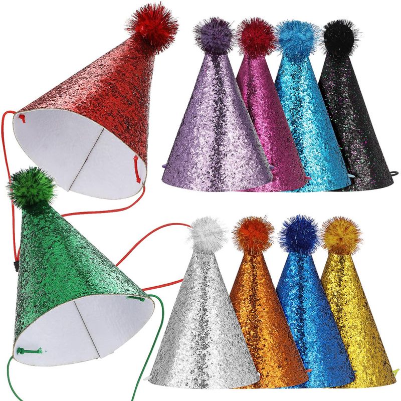 ERINGOGO 10pcs Triangle Hats Party Hats for Kids Crown Cone Hats Party ...