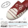 FASPROJECT Toilet Slippers, Cat Face Pattern, Women's, 3 Colors, Approx. 8.7 - 9.8 inches (22 - 25 cm), Antibacterial, Vinyl Slippers, Sanitary Toiletry Slippers, For Women, navy