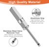 2pcs Valve Stem Core Remover Set, Tire Valve Core Tool for Schrader Valve Cores