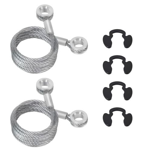 Cutetool (2pcs) L92-6017-1065 Hood Restraint Cable with Clips Compatible with Peterbilt 389 388 384 Trucks Hood Control Cables, Replace L92-6017-1065 L9260171065 Parts
