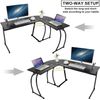 58" L-Shaped Gaming Desk Corner Computer Desk PC Laptop Study Table Workstation 