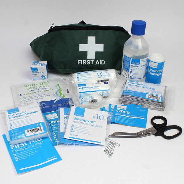 BS8599-1 Compliant First Aid Kit Bum Bag - Travel / Lone Worker / Van / HGV / School