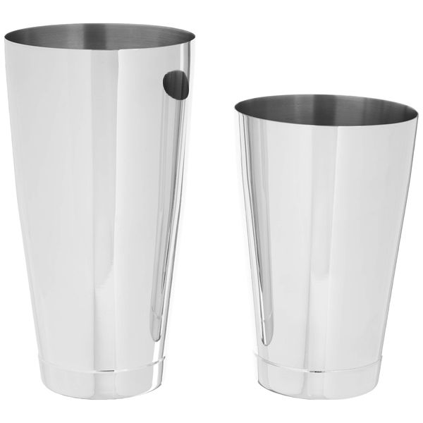 Barfly Weighted Cocktail Mixing Shaker Tin, Stainless Steel, Set 18 oz and 28 oz