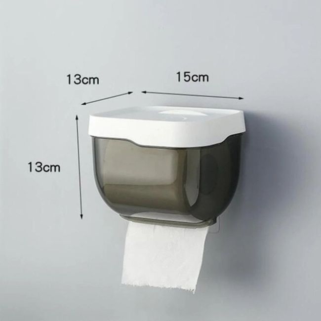 Punch-Free Toilet Paper Shelf Bathroom Kitchen Tissue Box Wall-Mounted  Sticky Paper Storage Box Toilet Paper Holder Roll Paper