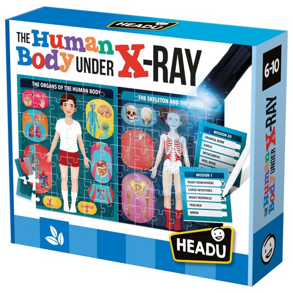 Headu The Human Body Under X-Ray, Educational Toys for Boys and Girls Ages 6-10 Years Old, Kids Learning Toys, Teacher Homeschool Supplies, Birthday