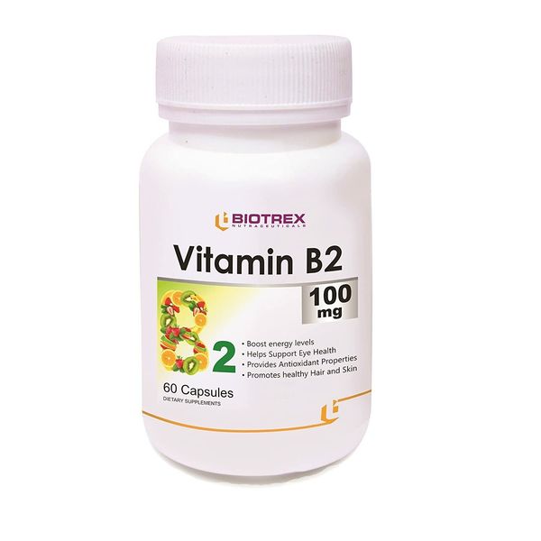 Biotrex Nutraceuticals Vitamin B2-100mg (60 Capsules) PACK OF 2