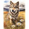 Abillyn Embroidery Cross Stitch Kits Wolf Stamped with Printed Pattern Starter Kit (Wolf)