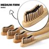 paeyaer 10 Count Bamboo Toothbrushes (Toothbrush Soft+Toothbrush Medium) Charcoal Toothbrushes - Natural Wood Toothbrushes Bulk, Reusable Travel Toothbrushes