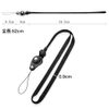 LOYELEY Neck Strap, Smartphone Strap, Hanging String, Smartphone Shoulder Strap, Removable, Mobile Phone Strap, Fall Prevention, Prevents Lost Objects, Black