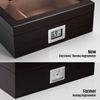 Woodronic Cigar Humidor for 50 Cigars, Glass Top Cigar Box with Digital Hygrometer, Humidifier, Spanish Cedar Lining and Divider, Cigar Cutter, Ashtray, Accessory Gift for Fathers