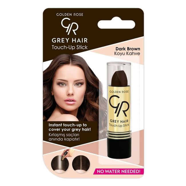 Golden Rose Gray Hair Touch Up Stick Saç Düzeltici Çubuk (Koyu Kahverengi, No: 02)