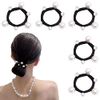 nalaina Hair Elastic Pearl [Set of 5] Hair Elastic Scrunchie Bubble Simple Hair Accessory Hair Ornament Hair Clip Cute Women's Stylish Adult Commuting