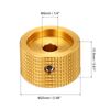 sourcing map 2 Pcs Aluminium Potentiometer Knobs, 1/4" (6mm) Universal Volume Tone Control Knobs for Guitar, Bass, Grid 5/8" Gold