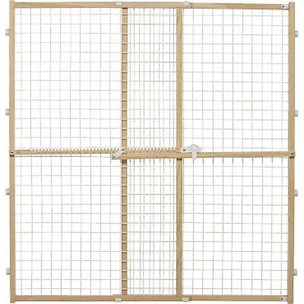 Pet Wire Mesh Safety Gate Pressure Mounted Dog Gate Expands to 29-50'' Wide NEW