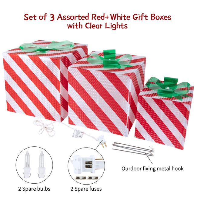 Light-Up 3-Piece Gift Boxes Set