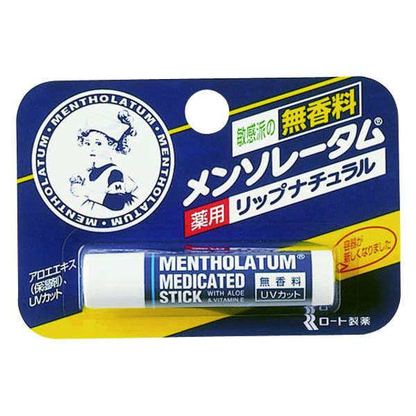 Marathon limited 2,000 yen OFF coupon ★ Double points from 20:00 on the 4th to 9:59 on the 11th Rohto Pharmaceutical Mentholatum Medicated Lip Natural 4.5g Lip care Face care Skin care