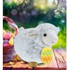 DolliBu Super Soft Fluffy White Sheep with Yellow Easter Egg Plush - 11.5 Inch
