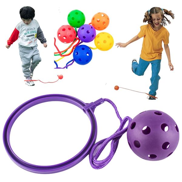 profit.relaxed Outdoor Play Skip Ball Park Play Goods Jump Rope Children Elementary School Outdoor Fitness Toy Toddler Outdoor 1 Piece (Purple)