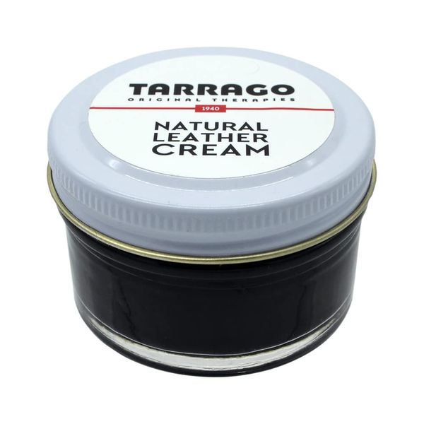 Tarrago 9807051 Men's Natural Leather Cream, 1.7 fl oz (50 ml), Shoe Polish, Delicate Leather, Moisturizing, Black