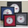 10" Drum Head Display Frame Set Black Frame with Matting Easy Mount (Bright Red Matting)