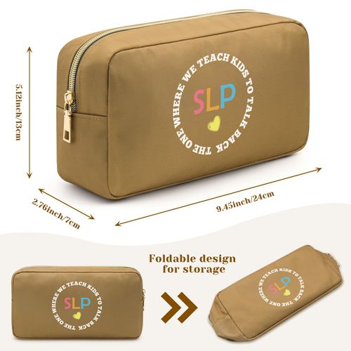 Jielahua Speech Language Pathologist Gift Makeup Bags Appreciation Gifts for Therapist Speech Therapy Appreciation Gifts for Women Therapist Cosmetic Bag Speech Therapist Gifts Birthday Gifts for SLP