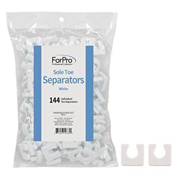 Toe Separators White Individual Toe Separators for Pedicures 144-