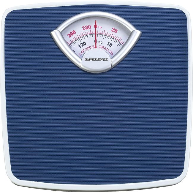 Analog Body Weight Scale | Mechanical Scale | 286 Lbs 130 Kg Capacity | Non-Skid