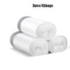 3 Rolls Strong And Durable 4 Gallon Trash Bag With Drawstring Closure 