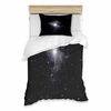 goodbath Single Duver Cover Set, Outer Space Galaxy Star Planet Bedding Set with 1 Pillowcases,Black