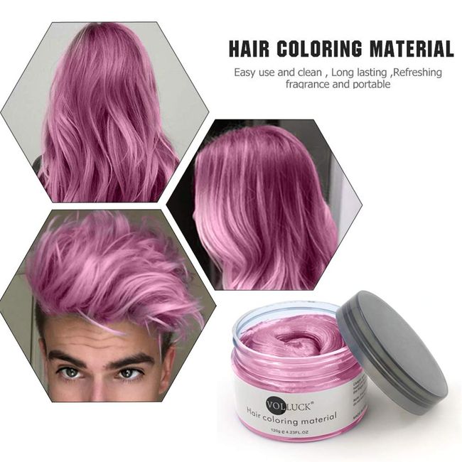 Red Temporary Hair Dye Wax Natural Instant Hair Color Wax Pomades 4.23  oz,Hair Styling Clay for Party, Cosplay, Halloween,Christmas