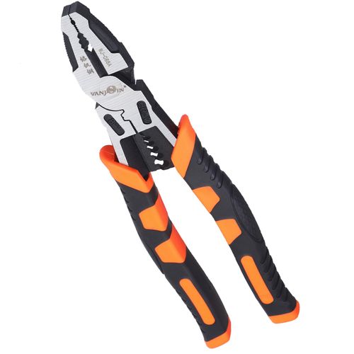 VANJOIN Multi-functional Pliers, Strong Nipper, 8.0 inches (203 mm) / 9.0 inches (229 mm), Steel Multi-functional Pliers, Eccentric Oblique Pliers, Wire Stripper, Terminal Crimping Tool, Wire