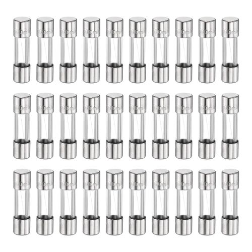 HARFINGTON 30pcs Fuses 0.5A 125 Volt Fast Blow Glass Fuse F0.5AL125V 5x20mm Fast Acting Fuses for Christmas Light Electrical Systems Microwave Ovens TVs Fans Lights Oven