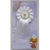 White First Communion Rosette