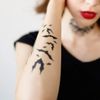 Flying Bats Tattoo - Halloween Tattoo / Temporary Tattoo, 1.0 Count
