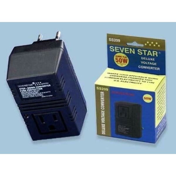 50 Watt European Travel Voltage Converter 220 Volt to 110 volt SS209