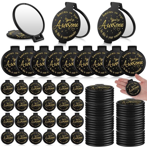 100PCS Mini Compact Mirrors Bulk Pocket Makeup Mirror for Women Inspirational
