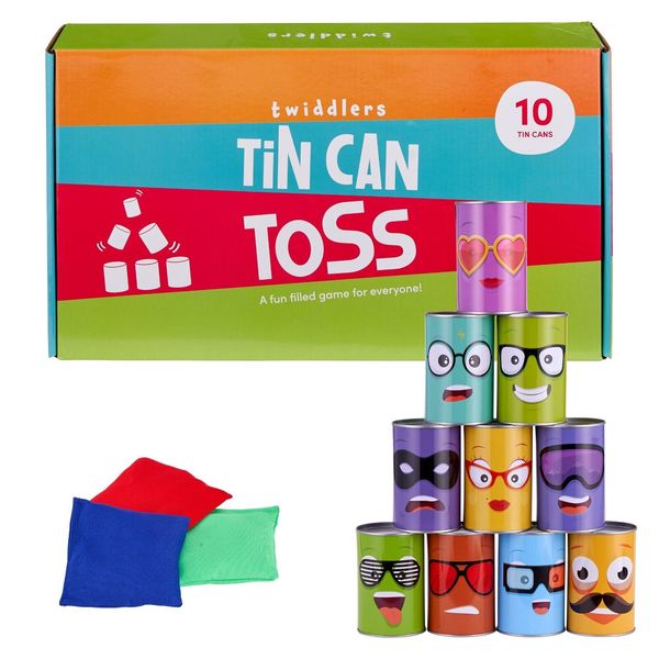 Hit The Can Bean Bag Game Kids Toss Game Bean Bags Outdoor Summer Beach Kids Fun