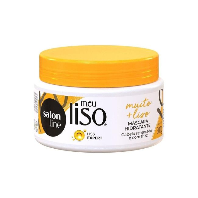 Linha Tratamento (Meu Liso) Salon Line - Mascara de Hidratacao (Sem Quimica! Nadinha!) #Muito+Liso Amido de Milho Capilar 300 Gr - (No Chemistry Corn Starch Moisturizing Mask Net 10.58 Oz)