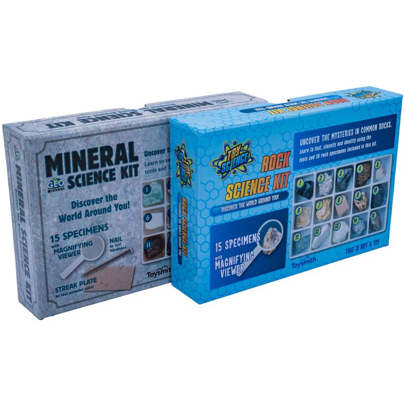 Toysmith STEM Rock & Mineral Science Kit for Kids – 30 Geology ...