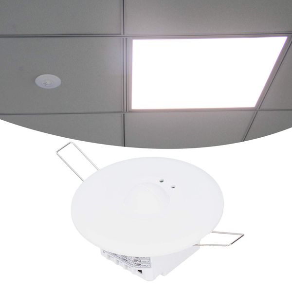 Ceiling Mount Occupancy Sensor, 110‑240V Microwave Motion Detector Light Switch Ceiling Recessed Adjustable Induction Switch