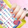 Nail Stickers, Kids, Cute, Unicorn Floral Pattern, 3D Stick On Manicure Set, Character Design, Children's Nail Stickers, 400 Types, 10 Pieces, Rainbow Unicorn, Stars, Princess, Flower Nail Pattern, Ultra Thin, Stackable, Reward Stickers, Birthday Parties,