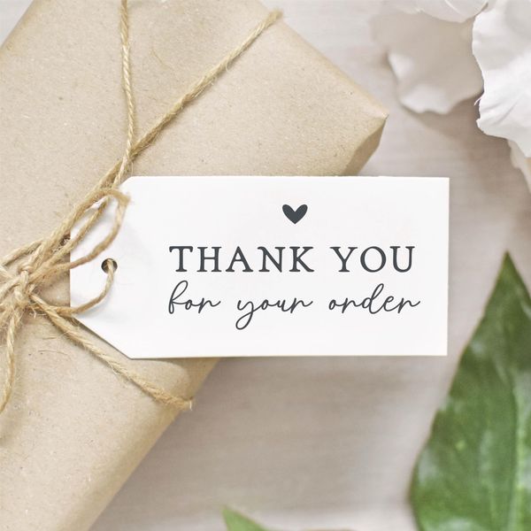 Thank You For Your Order Clear Rubber Stamp (Small 5 x 3cm)
